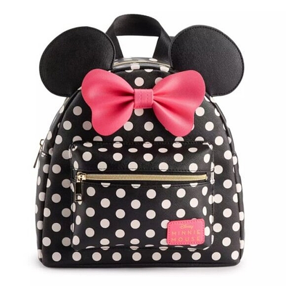 Disney Handbags - NWT! Disney Minnie Mouse Polka Dot Bow Mini Backpack Ears Hot Pink